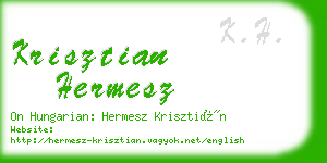 krisztian hermesz business card